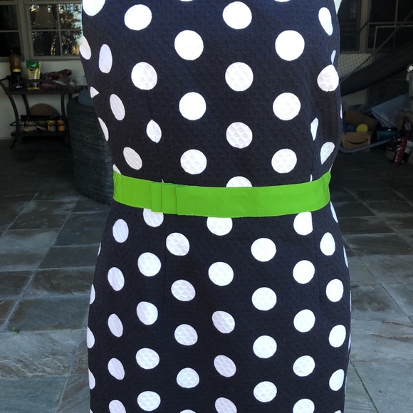 DAVID MEISTER -NWT-POLKA DOT ONE SHOULDER DRESS BLACK WHITE 6 - Picture 7 of 14
